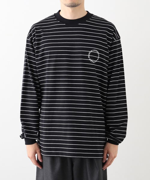 B.C STOCK（ベーセーストック）の「C.B.P ボーダーロゴロンTEE（Tシャツ/カットソー・メンズ・ブラック/ネイビー/ホワイト・LARGE/MEDIUM）」の15枚目の写真
