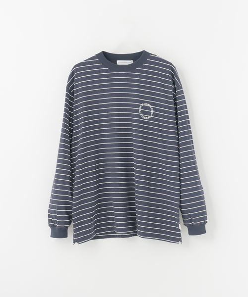 B.C STOCK（ベーセーストック）の「C.B.P ボーダーロゴロンTEE（Tシャツ/カットソー・メンズ・ブラック/ネイビー/ホワイト・LARGE/MEDIUM）」の18枚目の写真