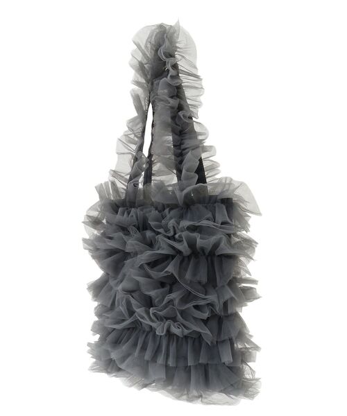 Green　Parks（グリーンパークス）の「OTO.HA. チュールフリルA4トートバッグ（トートバッグ・レディース・グレー/ブラック・FREE）」の11枚目の写真