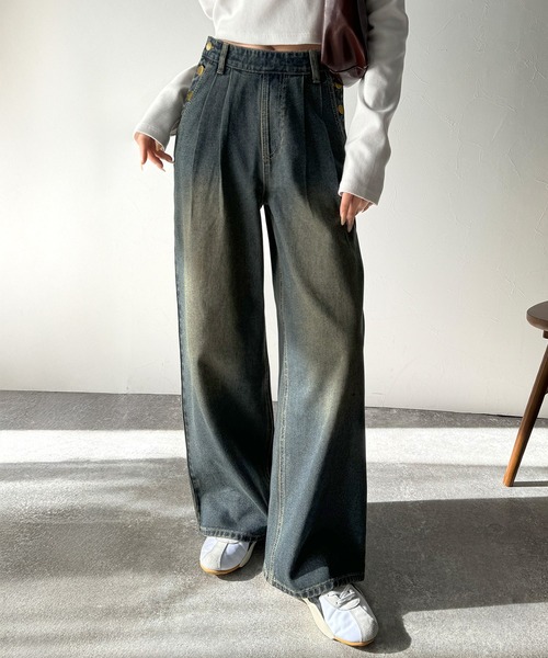 あこまま⭐︎　FENDI ワイドレッグデニム WIDE LEG デニムパンツ - ブルー | ZARA Japan / 日本