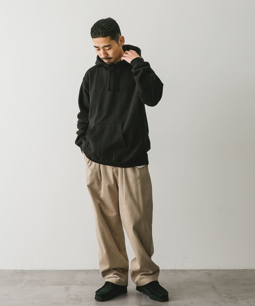 URBAN RESEARCH DOORS（アーバンリサーチドアーズ）の「『XLサイズ/WEB限定』裏起毛プルオーバーフーディー（スウェット・メンズ・ブラック/グレー系その他/グリーン・X-LARGE/LARGE/MEDIUM）」の16枚目の写真