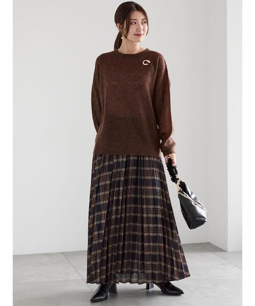 Te chichi（テチチ）の「オープンワークニットプルオーバー（ニット/セーター・レディース・チャコールグレー/ブラウン/ベージュ・F）」の20枚目の写真