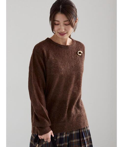 Te chichi（テチチ）の「オープンワークニットプルオーバー（ニット/セーター・レディース・チャコールグレー/ブラウン/ベージュ・F）」の21枚目の写真