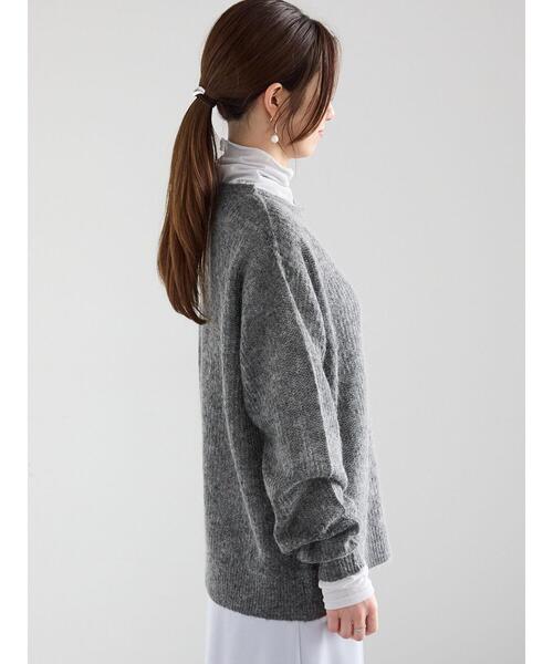 Te chichi（テチチ）の「オープンワークニットプルオーバー（ニット/セーター・レディース・チャコールグレー/ブラウン/ベージュ・F）」の5枚目の写真