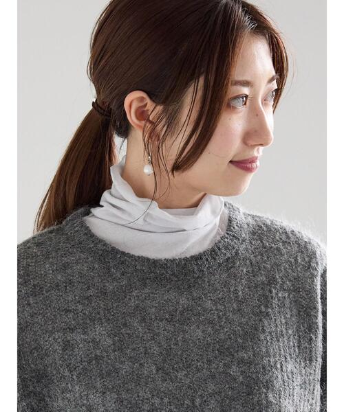 Te chichi（テチチ）の「オープンワークニットプルオーバー（ニット/セーター・レディース・チャコールグレー/ブラウン/ベージュ・F）」の6枚目の写真