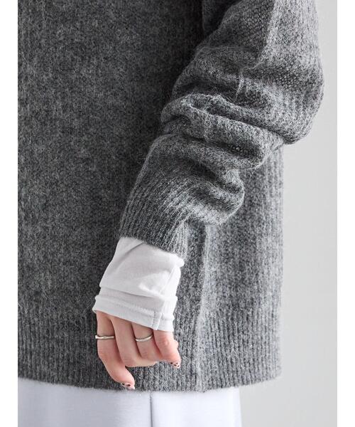 Te chichi（テチチ）の「オープンワークニットプルオーバー（ニット/セーター・レディース・チャコールグレー/ブラウン/ベージュ・F）」の7枚目の写真