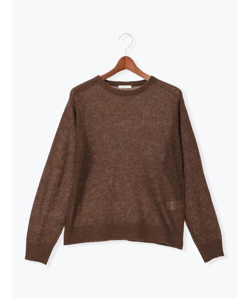 Te chichi（テチチ）の「オープンワークニットプルオーバー（ニット/セーター・レディース・チャコールグレー/ブラウン/ベージュ・F）」の9枚目の写真