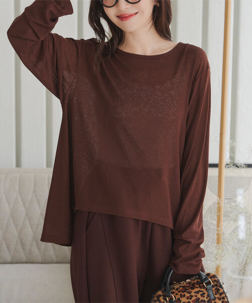 KOBE LETTUCE（コウベレタス）の「[ M/L/XLサイズ ] 選べる4タイプ スラブシアーT（Tシャツ/カットソー・レディース・ブラック/アイボリー系/オフホワイト/ブラウン/チャコール/ホワイト系/グレー系/ブラウン系/ブラック系/アイボリー系1/ピンク/ピンク系/ライトブルー/ライトグレー/ライトグレー系/ブルー系/ホワイト系1/ライトグレー系1/ピンク系1/ブルー系1/ブラック系1/ホワイト系2/ブラック系2/ブルー系2/ライトグレー系2/ピンク系2/イエロー/イエロー系/イエロー系1/イエロー系2・L/M/XL/L1/1/M1/L2/M2/2/L3/M3/3）」の16枚目の写真