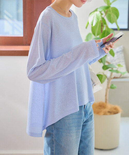 KOBE LETTUCE（コウベレタス）の「[ M/L/XLサイズ ] 選べる4タイプ スラブシアーT（Tシャツ/カットソー・レディース・ブラック/アイボリー系/オフホワイト/ブラウン/チャコール/ホワイト系/グレー系/ブラウン系/ブラック系/アイボリー系1/ピンク/ピンク系/ライトブルー/ライトグレー/ライトグレー系/ブルー系/ホワイト系1/ライトグレー系1/ピンク系1/ブルー系1/ブラック系1/ホワイト系2/ブラック系2/ブルー系2/ライトグレー系2/ピンク系2/イエロー/イエロー系/イエロー系1/イエロー系2・L/M/XL/L1/1/M1/L2/M2/2/L3/M3/3）」の20枚目の写真