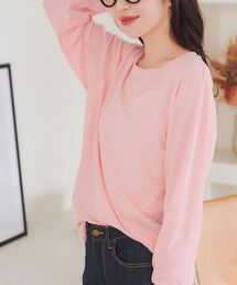 Tシャツ/カットソー（ピンク/桃色系・長袖）ファッション通販