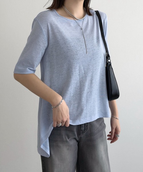 KOBE LETTUCE（コウベレタス）の「[ M/L/XLサイズ ] 選べる4タイプ スラブシアーT（Tシャツ/カットソー・レディース・ブラック/アイボリー系/オフホワイト/ブラウン/チャコール/ホワイト系/グレー系/ブラウン系/ブラック系/アイボリー系1/ピンク/ピンク系/ライトブルー/ライトグレー/ライトグレー系/ブルー系/ホワイト系1/ライトグレー系1/ピンク系1/ブルー系1/ブラック系1/ホワイト系2/ブラック系2/ブルー系2/ライトグレー系2/ピンク系2/イエロー/イエロー系/イエロー系1/イエロー系2・L/M/XL/L1/1/M1/L2/M2/2/L3/M3/3）」の22枚目の写真