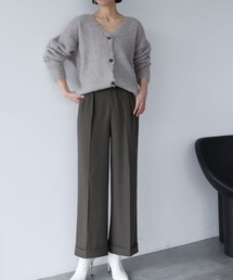 センタープレスツータックワイドパンツ