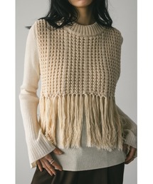 STYLEMIXER | フリンジニットベスト(ベスト)