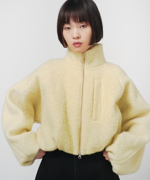 WOOL LOOP JERSEY CROPPED BLOUSON / ウールループジャージー