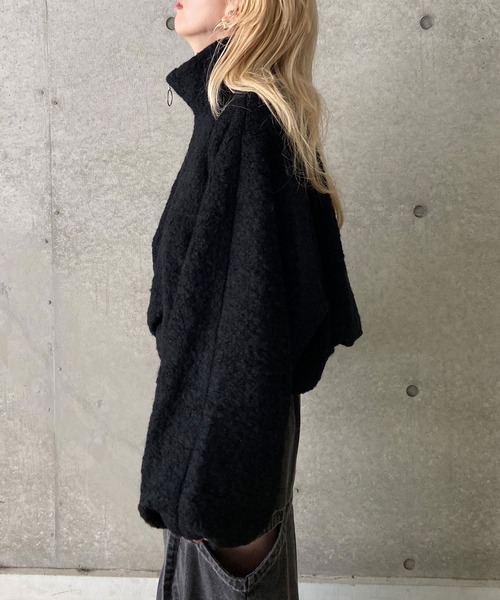 THINGS THAT MATTER（シングス ザット マター）の「WOOL LOOP JERSEY CROPPED BLOUSON / ウールループジャージークロップドブルゾン（ブルゾン・レディース・イエロー/ブラック・FREE）」の9枚目の写真