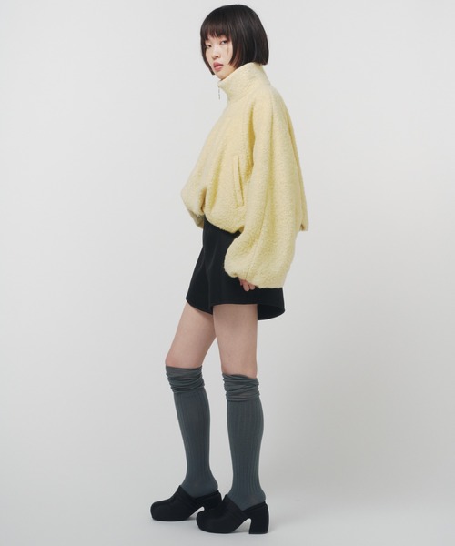 THINGS THAT MATTER（シングス ザット マター）の「WOOL LOOP JERSEY CROPPED BLOUSON / ウールループジャージークロップドブルゾン（ブルゾン・レディース・イエロー/ブラック・FREE）」の13枚目の写真