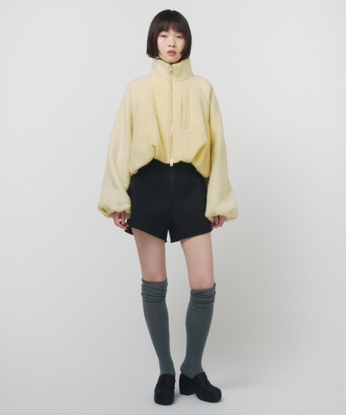 THINGS THAT MATTER（シングス ザット マター）の「WOOL LOOP JERSEY CROPPED BLOUSON / ウールループジャージークロップドブルゾン（ブルゾン・レディース・イエロー/ブラック・FREE）」の15枚目の写真