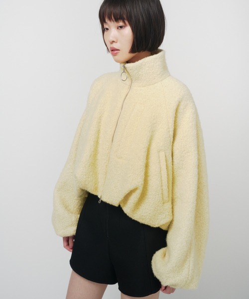THINGS THAT MATTER（シングス ザット マター）の「WOOL LOOP JERSEY CROPPED BLOUSON / ウールループジャージークロップドブルゾン（ブルゾン・レディース・イエロー/ブラック・FREE）」の17枚目の写真