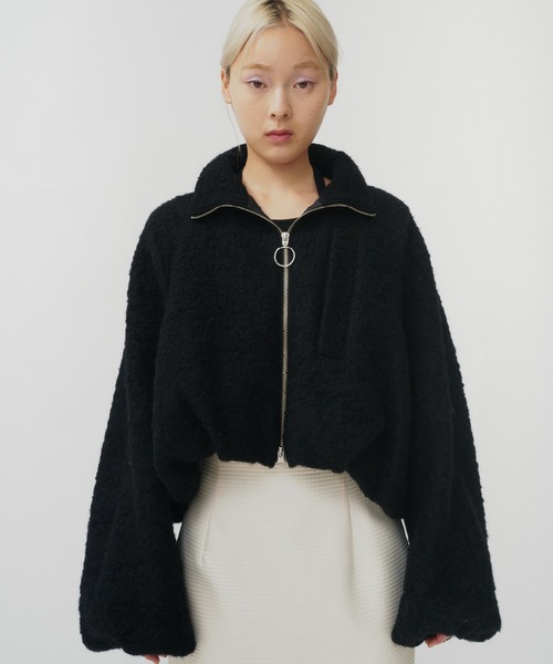 THINGS THAT MATTER（シングス ザット マター）の「WOOL LOOP JERSEY CROPPED BLOUSON / ウールループジャージークロップドブルゾン（ブルゾン・レディース・イエロー/ブラック・FREE）」の21枚目の写真