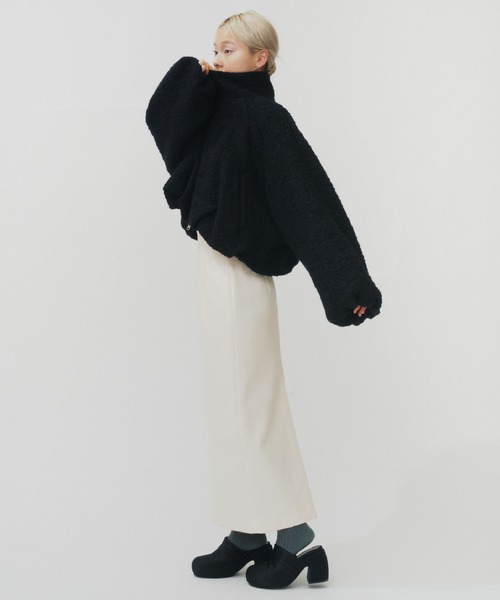 THINGS THAT MATTER（シングス ザット マター）の「WOOL LOOP JERSEY CROPPED BLOUSON / ウールループジャージークロップドブルゾン（ブルゾン・レディース・イエロー/ブラック・FREE）」の19枚目の写真