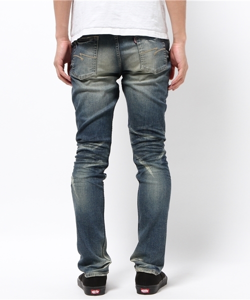 JACKROSE（ジャックローズ）の「ハイパーストレッチデザートヴィンテージ加工デニム（デニムパンツ・メンズ・インディゴブルー・L/M/S/XL）」の3枚目の写真