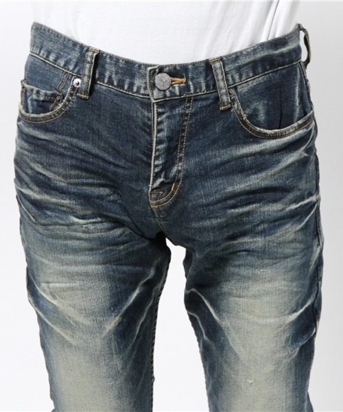 JACKROSE（ジャックローズ）の「ハイパーストレッチデザートヴィンテージ加工デニム（デニムパンツ・メンズ・インディゴブルー・L/M/S/XL）」の5枚目の写真