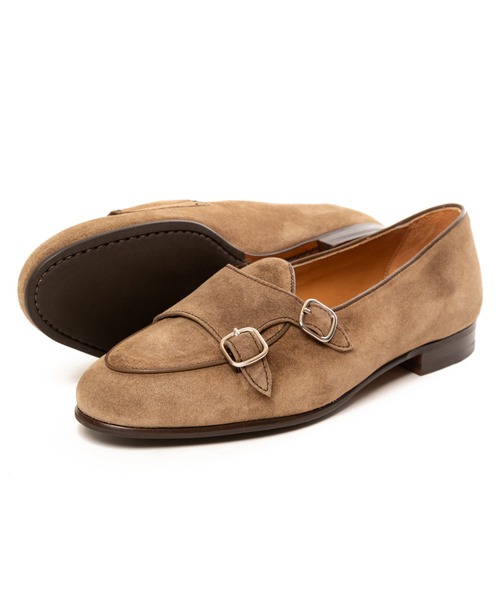 Berwick1707（バーウィック）の「Berwick バーウィック ダブルモンク 181 ゴム×レザーソール（ローファー・レディース・ブラック/ダークブラウン/ピンク/イエロー/ライトブラウン・38/39/37/36）」の6枚目の写真