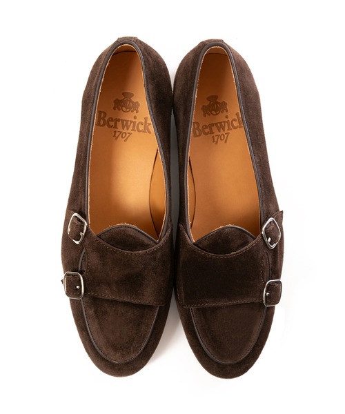 Berwick1707（バーウィック）の「Berwick バーウィック ダブルモンク 181 ゴム×レザーソール（ローファー・レディース・ブラック/ダークブラウン/ピンク/イエロー/ライトブラウン・38/39/37/36）」の15枚目の写真