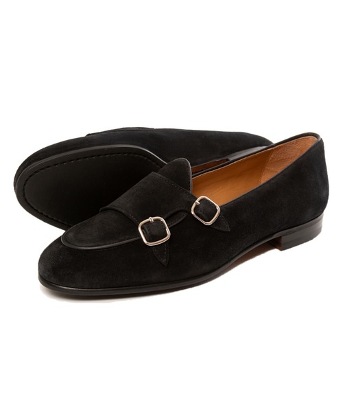 Berwick1707（バーウィック）の「Berwick バーウィック ダブルモンク 181 ゴム×レザーソール（ローファー・レディース・ブラック/ダークブラウン/ピンク/イエロー/ライトブラウン・38/39/37/36）」の11枚目の写真