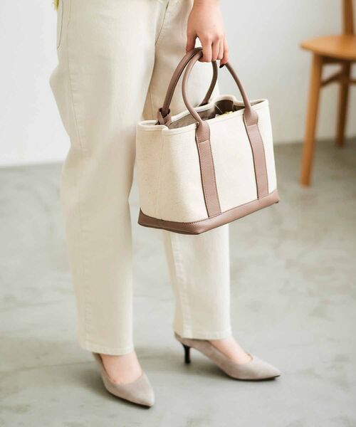 le.coeur blanc（ルクールブラン）の「パーテーショントート（トートバッグ・レディース・グレイッシュベージュ/ブラック・FREE）」の16枚目の写真