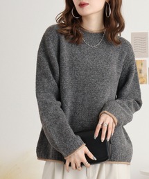 BRODIAEA ガーター編み配色ニット