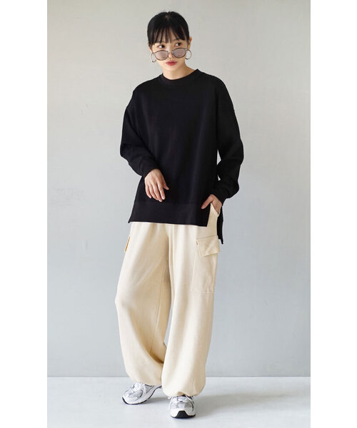 MIMIMEMETE(ミミメメット)の「ニットソー カーゴパンツ(カーゴパンツ・レディース・キャメル/ブラック/アイボリー・M)」の15枚目の写真