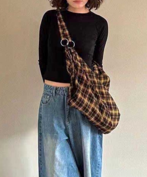 Vipoa（ヴィポア）の「3WAY チェックショルダーバッグ（ショルダーバッグ・レディース・ブラウン・FREE）」の9枚目の写真