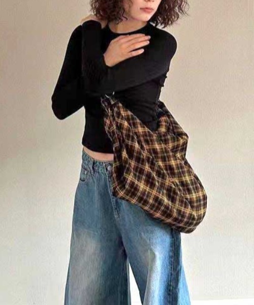 Vipoa（ヴィポア）の「3WAY チェックショルダーバッグ（ショルダーバッグ・レディース・ブラウン・FREE）」の8枚目の写真