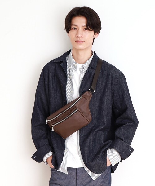 THE SHOP TK (ザ ショップ ティーケー )の「◆2ポケットシュリンクボディバッグ(ボディバッグ/ウエストポーチ・メンズ・グレー/ブラック/ダークブラウン・00)」の17枚目の写真