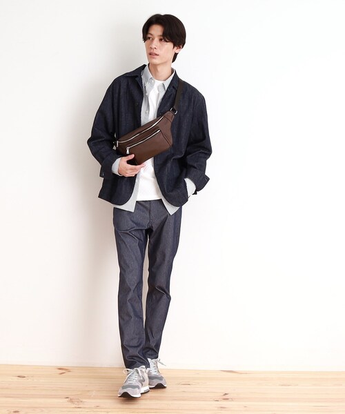 THE SHOP TK (ザ ショップ ティーケー )の「◆2ポケットシュリンクボディバッグ(ボディバッグ/ウエストポーチ・メンズ・グレー/ブラック/ダークブラウン・00)」の18枚目の写真