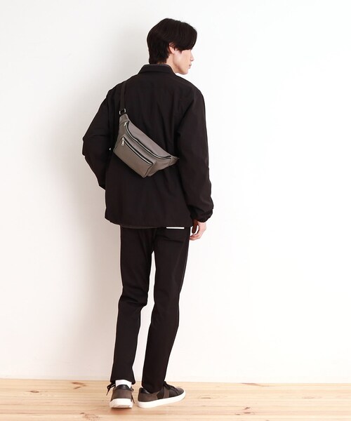 THE SHOP TK (ザ ショップ ティーケー )の「◆2ポケットシュリンクボディバッグ(ボディバッグ/ウエストポーチ・メンズ・グレー/ブラック/ダークブラウン・00)」の19枚目の写真
