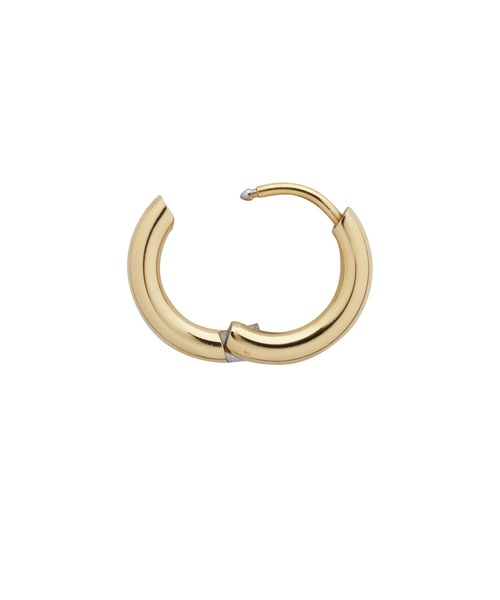 JAM HOME MADE（ジャムホームメイド）の「【限定展開】F code リング フープ ピアス/ステンレス（金属アレルギー対応） メンズ レディース（ピアス（片耳用）・メンズ・ゴールド/シルバー/シルバー系その他/ゴールド系その他・ONE SIZE）」の5枚目の写真