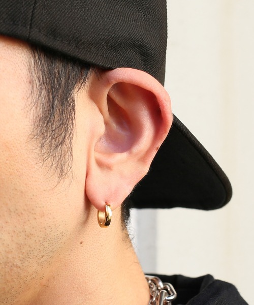 JAM HOME MADE（ジャムホームメイド）の「【限定展開】F code リング フープ ピアス/ステンレス（金属アレルギー対応） メンズ レディース（ピアス（片耳用）・メンズ・ゴールド/シルバー/シルバー系その他/ゴールド系その他・ONE SIZE）」の19枚目の写真