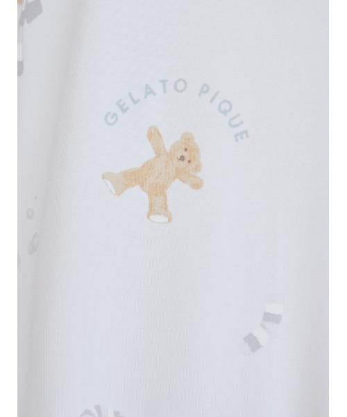 【新品】ジェラートピケ ベア柄ワンピース 半袖カットソー ルームウェア くま gelato pique（ジェラートピケ）の「【JUNIOR】ベア柄ワンピース