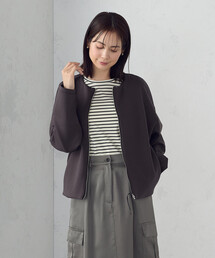 COMME CA ISM | ふわ軽　ニュアンス　ジップブルゾン(ブルゾン)