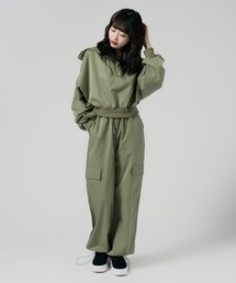 Chick | Sailor Collar Half Zip Hoodie / セーラーカラー ハーフジップパーカー セットアップ(セットアップ)