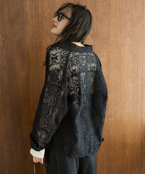 フリークスストア　インド　レース　シャツ　今季　黒 FREAK'S STORE｜インド レースシャツ 25SS | Rakuten Fashion