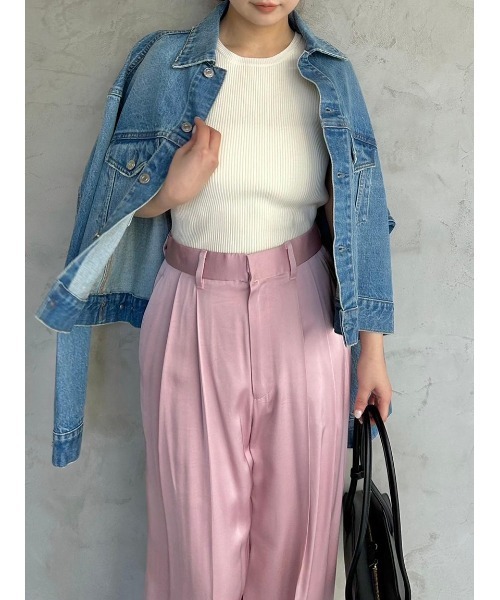 Mila Owen（ミラオーウェン）の「ワイドスリーブクロップドデニムジャケット【手洗い可能】（デニムジャケット・レディース・ブルー/ライトブルー・FREE）」の5枚目の写真