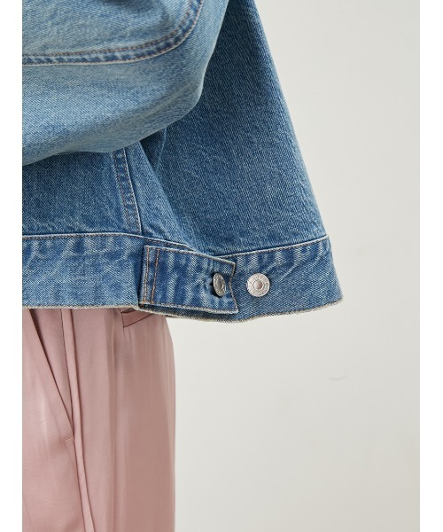 Mila Owen（ミラオーウェン）の「ワイドスリーブクロップドデニムジャケット【手洗い可能】（デニムジャケット・レディース・ブルー/ライトブルー・FREE）」の15枚目の写真