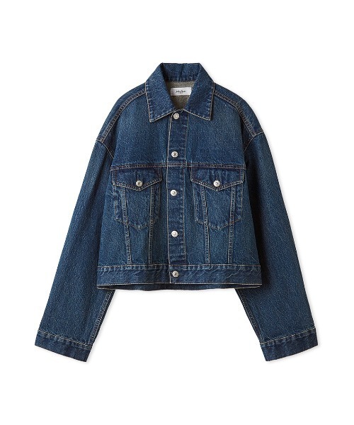 Mila Owen（ミラオーウェン）の「ワイドスリーブクロップドデニムジャケット【手洗い可能】（デニムジャケット・レディース・ブルー/ライトブルー・FREE）」の21枚目の写真