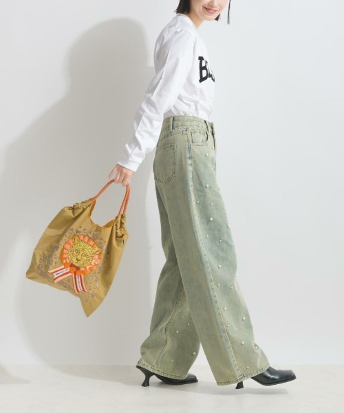 Ball&Chain（ボールアンドチェーン）の「[Ball&Chain]shopping bag-D.LEOPARD(M)（エコバッグ/サブバッグ・レディース・ブラック/グレー/ベージュ・FREE）」の4枚目の写真