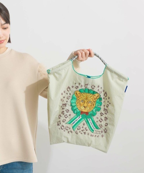 Ball&Chain（ボールアンドチェーン）の「[Ball&Chain]shopping bag-D.LEOPARD(M)（エコバッグ/サブバッグ・レディース・ブラック/グレー/ベージュ・FREE）」の7枚目の写真