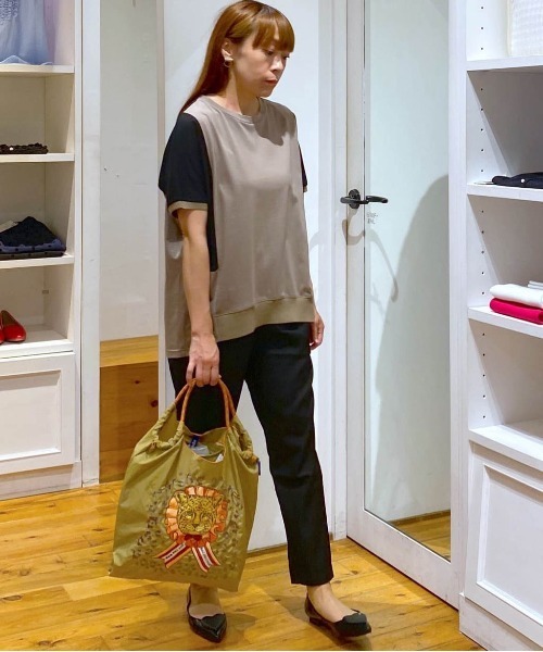 Ball&Chain（ボールアンドチェーン）の「[Ball&Chain]shopping bag-D.LEOPARD(M)（エコバッグ/サブバッグ・レディース・ブラック/グレー/ベージュ・FREE）」の12枚目の写真