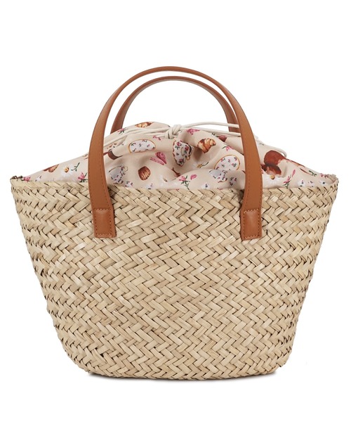PAUL & JOE ACCESSOIRES(ポールアンドジョーアクセソワ)の「PAUL & JOE ACCESSOIRES (ポール&ジョーアクセソワ) ハンドバッグ かごバッグ PJA-B1201 バスケットバッグ(ハンドバッグ・レディース・ホワイト/ブラウン・FREE)」の7枚目の写真